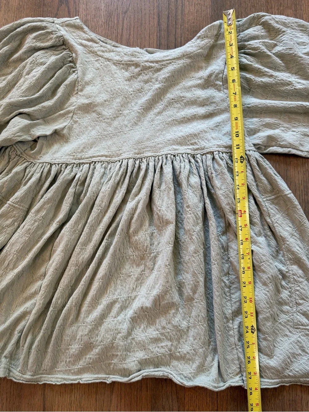 Free People Beach Light Sage Babydoll Midi Dress-Size Small